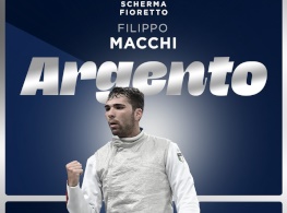 Italia Medaglia d'Argento olimpiadi 2024 - Filippo Macchi, fioretto singolo